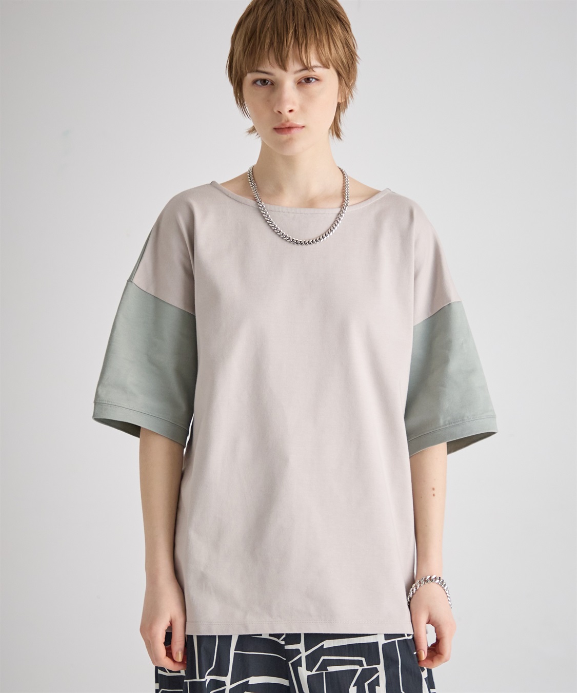 ATSURO TAYAMA チェーン付きドロップショルダーカットソー_main