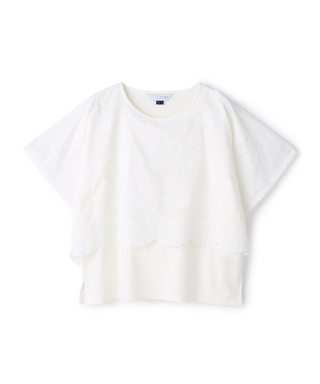ATSURO TAYAMA ポンチョ風レイヤードトップス_variation_1