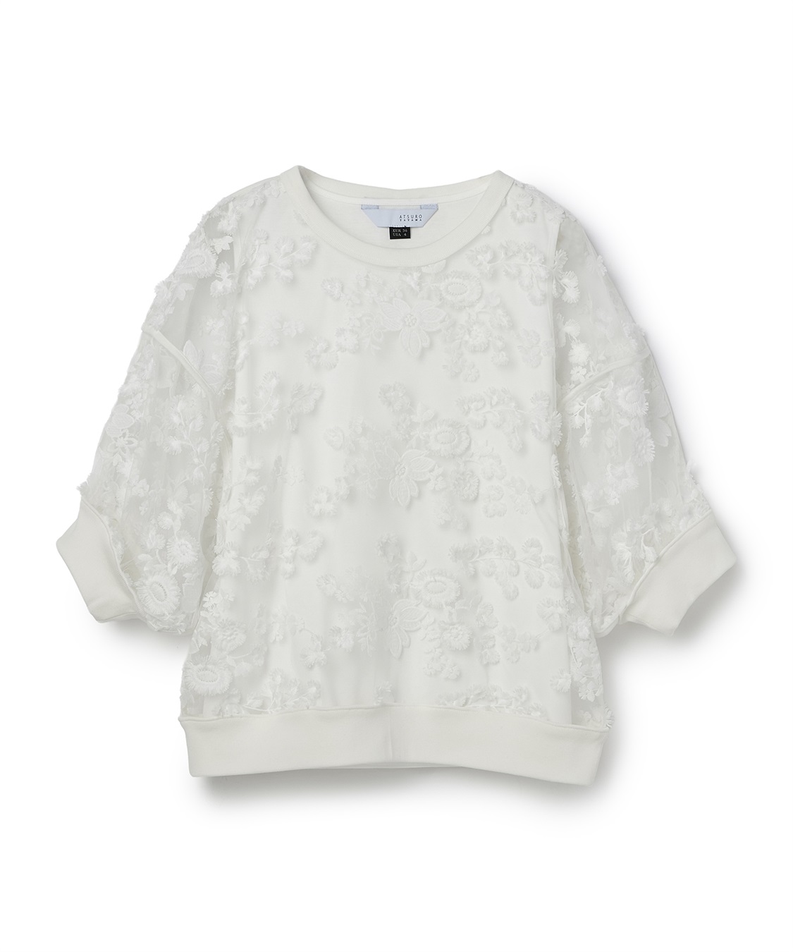 ATSURO TAYAMA レイヤード刺繍レースプルオーバー_variation_1