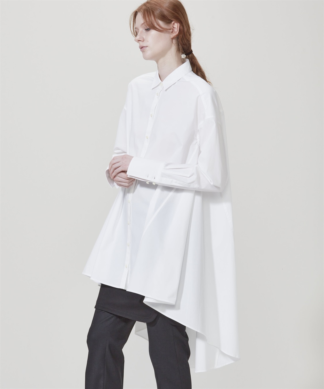 ATSURO TAYAMA ストレッチフレアブロードシャツ_main