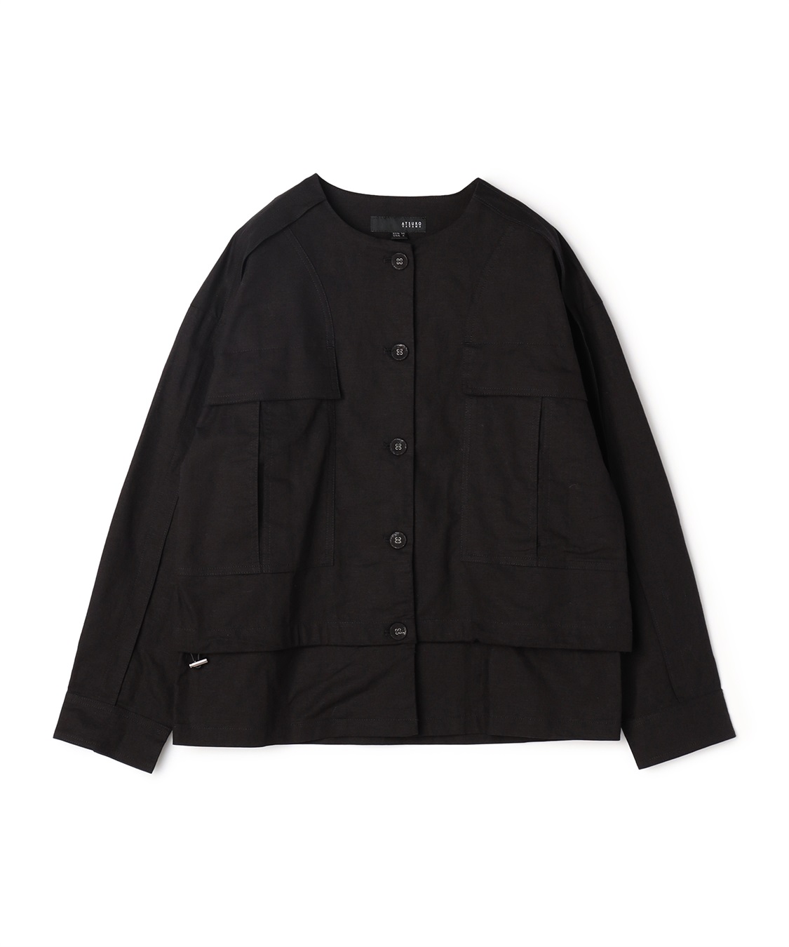 ATSURO TAYAMA 【ART OF GARDEN】コットン×リネンキャンバスノーカラーブルゾン_variation_1