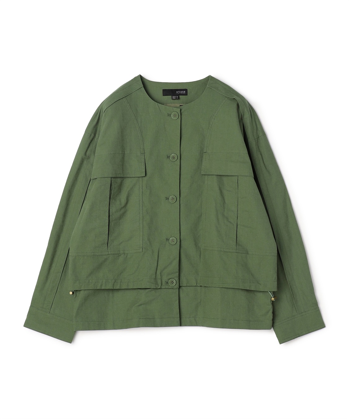 ATSURO TAYAMA 【ART OF GARDEN】コットン×リネンキャンバスノーカラーブルゾン_variation_3