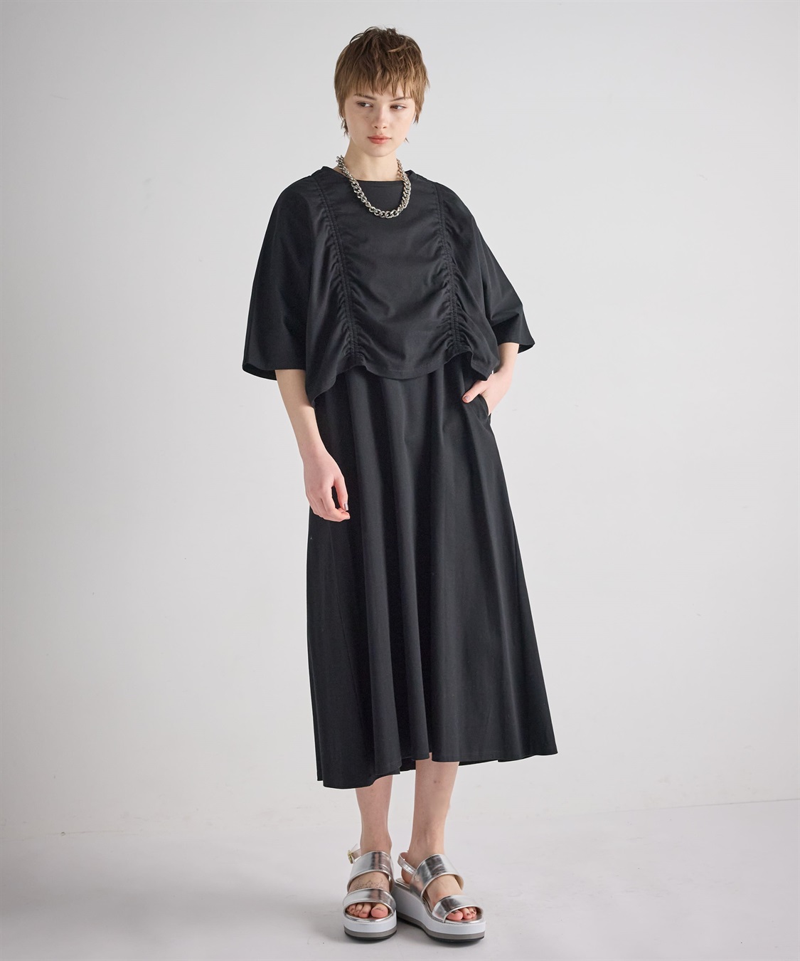 ATSURO TAYAMA シャーリングトップス×Tワンピース_main