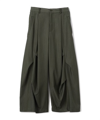 タックパンツ(カーキ-36)