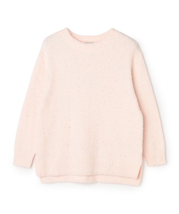 【LAFUKU/ラフク】マシュマロニットもちふわネップニットトップス/ルームウェア（上下別売り）(サーモンピンク-S)