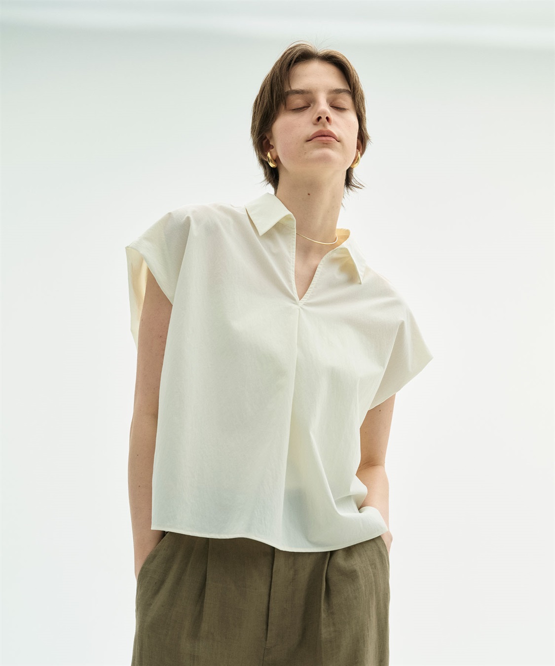 N.O.R.C <TIME SALE>ナイロンタスランスキッパーシャツ【AIRY MOTION】_variation_1