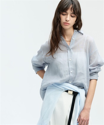 <TIME SALE>ラミーシアー2WAYシャツ(サックス-F)