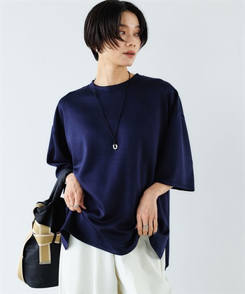 CROSS FUNCTION 《UV/接触冷感》エブ楽 なめらかダンボール ビッグシルエットTシャツ