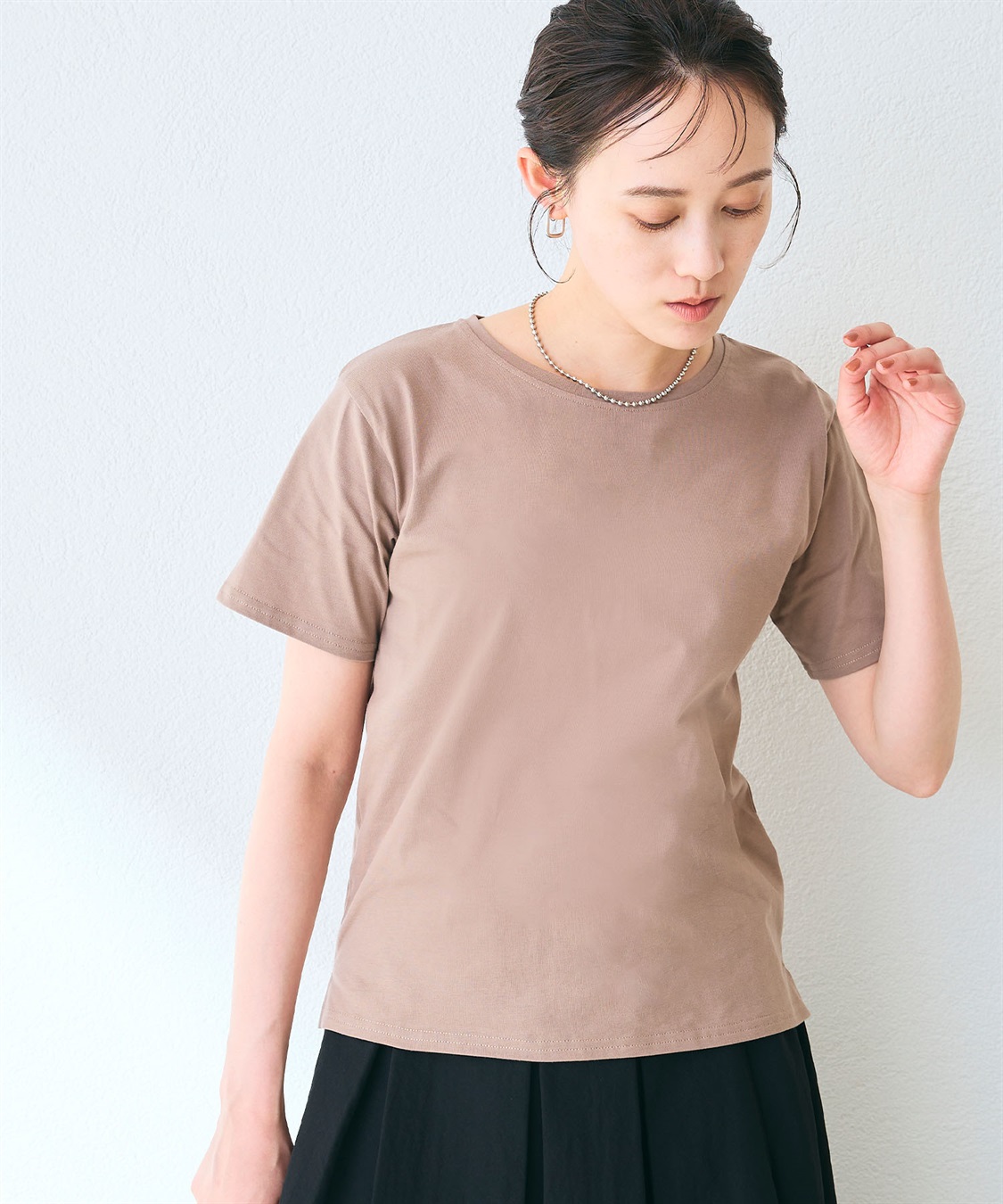 CROSS FUNCTION 《汗染み防止》裾スリットベーシックTシャツ_variation_4