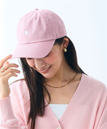 POLO プレイヤー刺繍キャップ(ピンク-フリー)