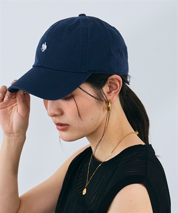 POLO プレイヤー刺繍キャップ(ネイビー-フリー)