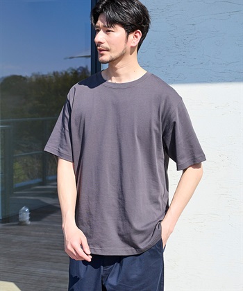 《抗菌防臭》エブ楽 3枚セット メンズヘビーウェイトコットンTシャツ　(チャコール-Ｍ)
