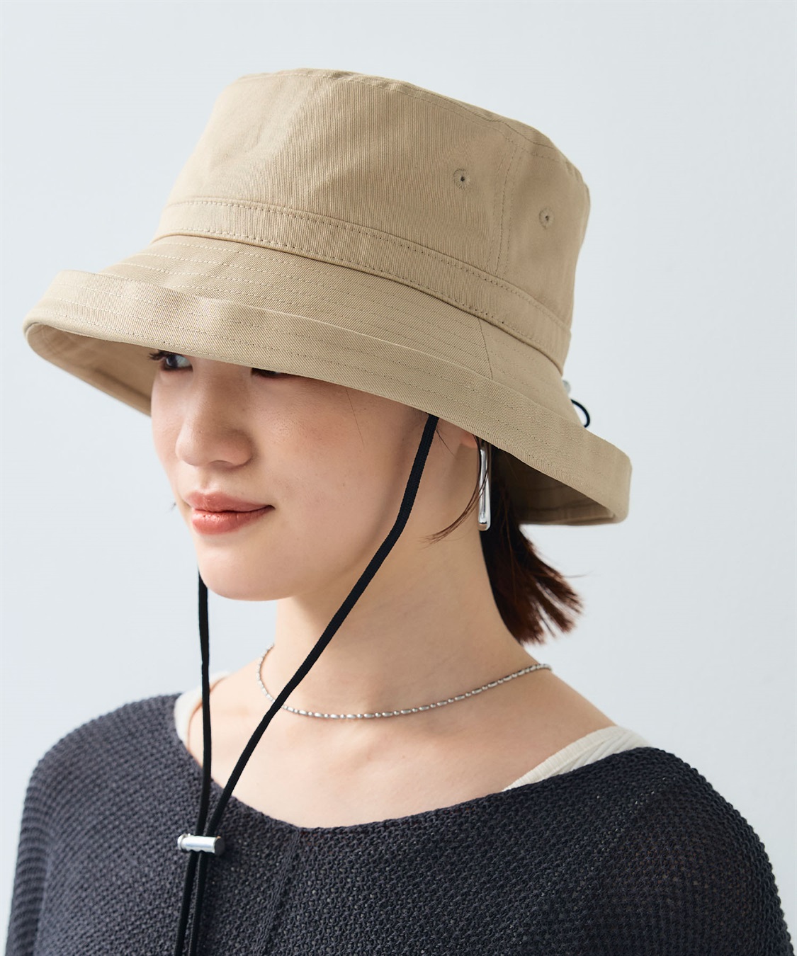 CROSS FUNCTION 《UPF50+》エブ楽 綿麻エッジアップクロッシェハット_sub_1