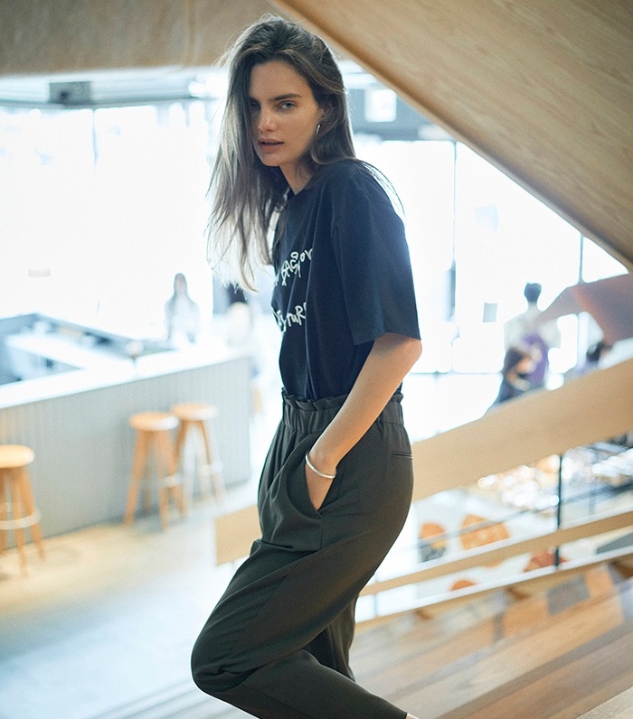 LE SOUK HOLIDAY koeコラボビックシルエットプリントTシャツ_sub_11
