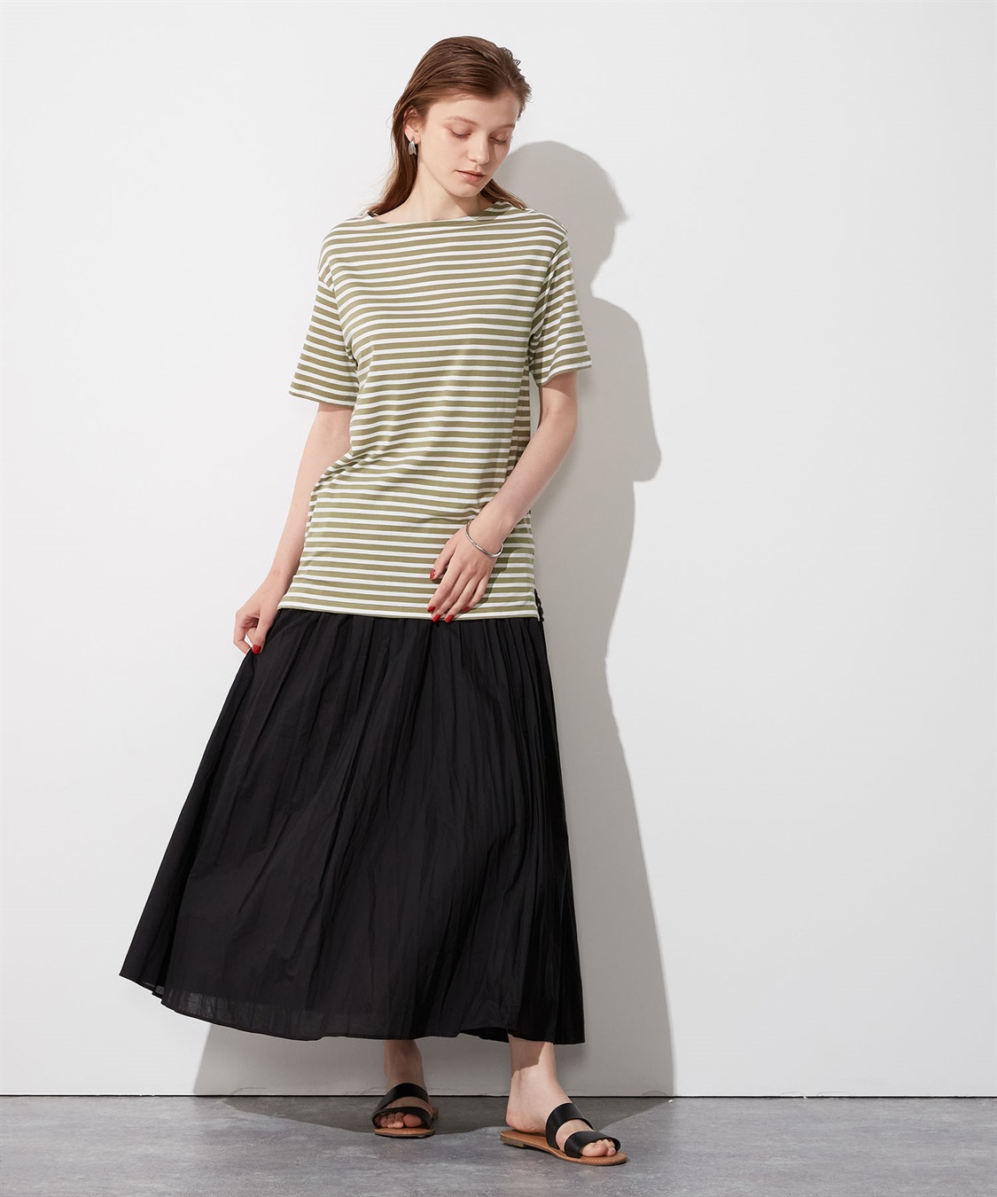 LE SOUK HOLIDAY ボートネックボーダーTシャツ_sub_4