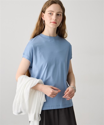 LE SOUK HOLIDAY モックネックスムースTシャツ【接触冷感・吸水速乾】_subthumb_2