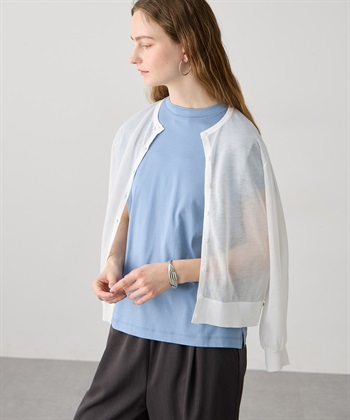 LE SOUK HOLIDAY モックネックスムースTシャツ【接触冷感・吸水速乾】_subthumb_3