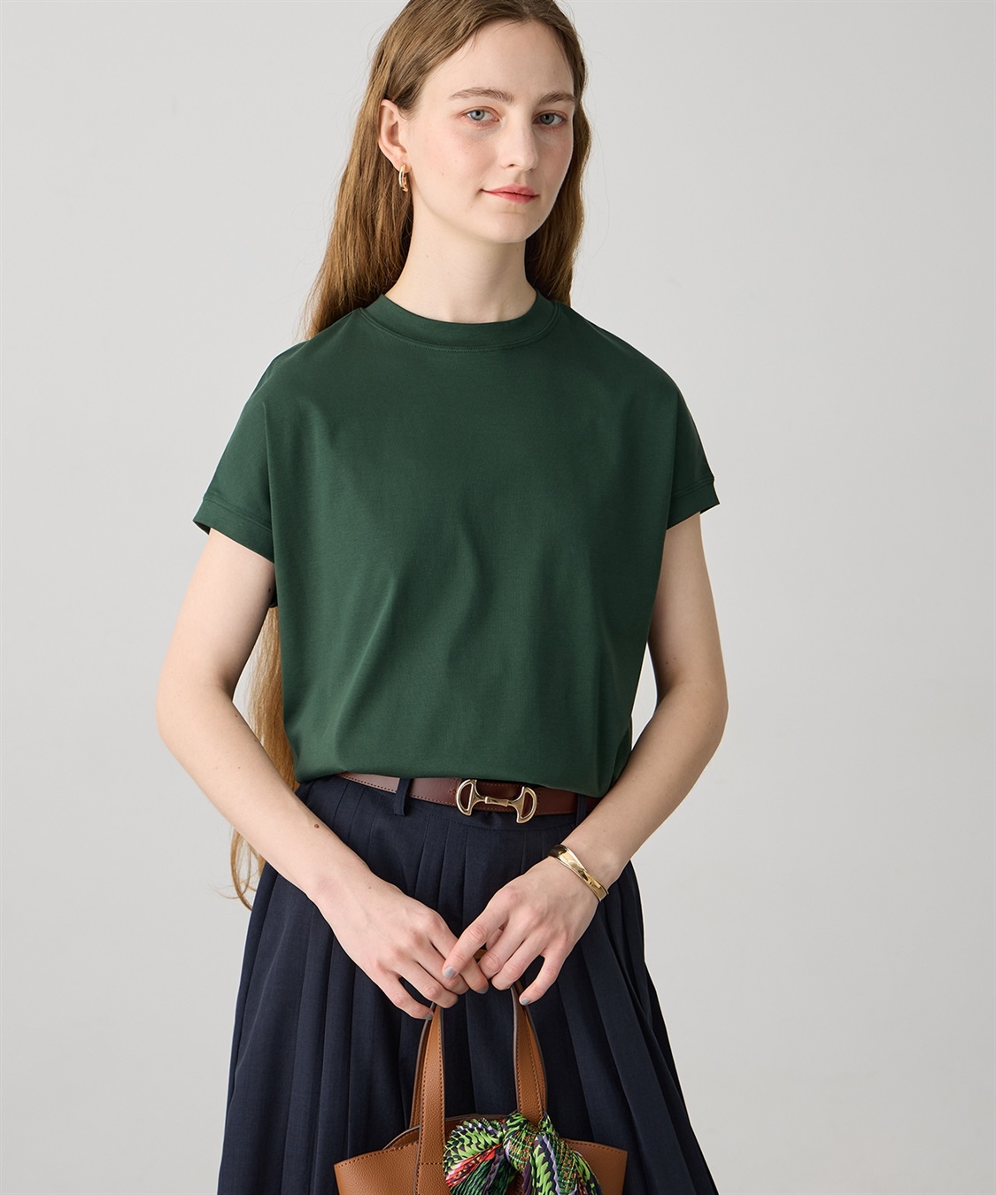 LE SOUK HOLIDAY モックネックスムースTシャツ【接触冷感・吸水速乾】_sub_4