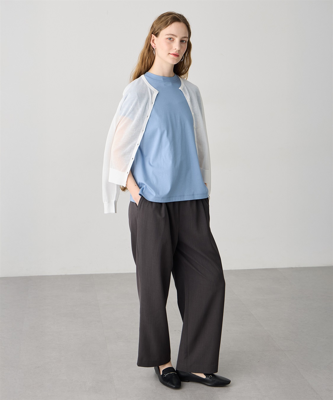 LE SOUK HOLIDAY モックネックスムースTシャツ【接触冷感・吸水速乾】_sub_12