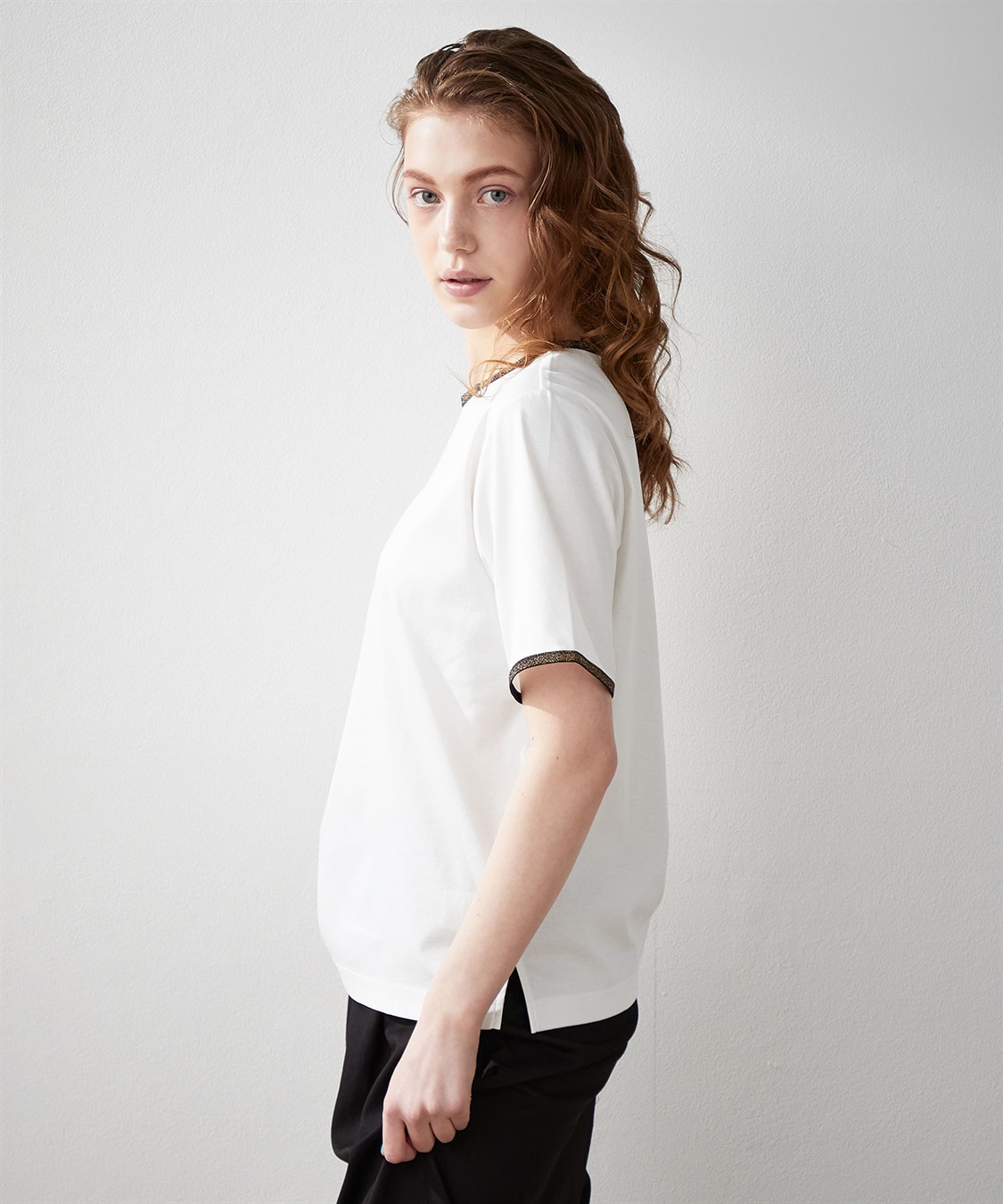 LE SOUK HOLIDAY 【接触冷感】ラメテープTシャツ_sub_1