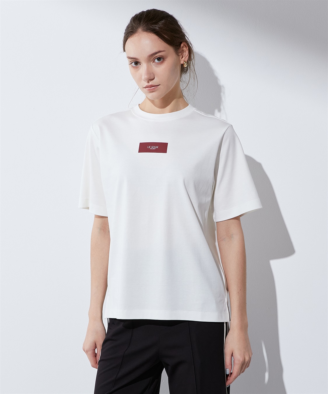 LE SOUK HOLIDAY 【接触冷感・汗じみ防止】ボックスロゴTシャツ_sub_9