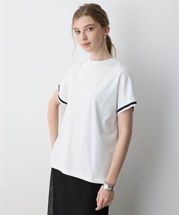 LE SOUK HOLIDAY ラインモックネックTシャツ【接触冷感】_subthumb_10