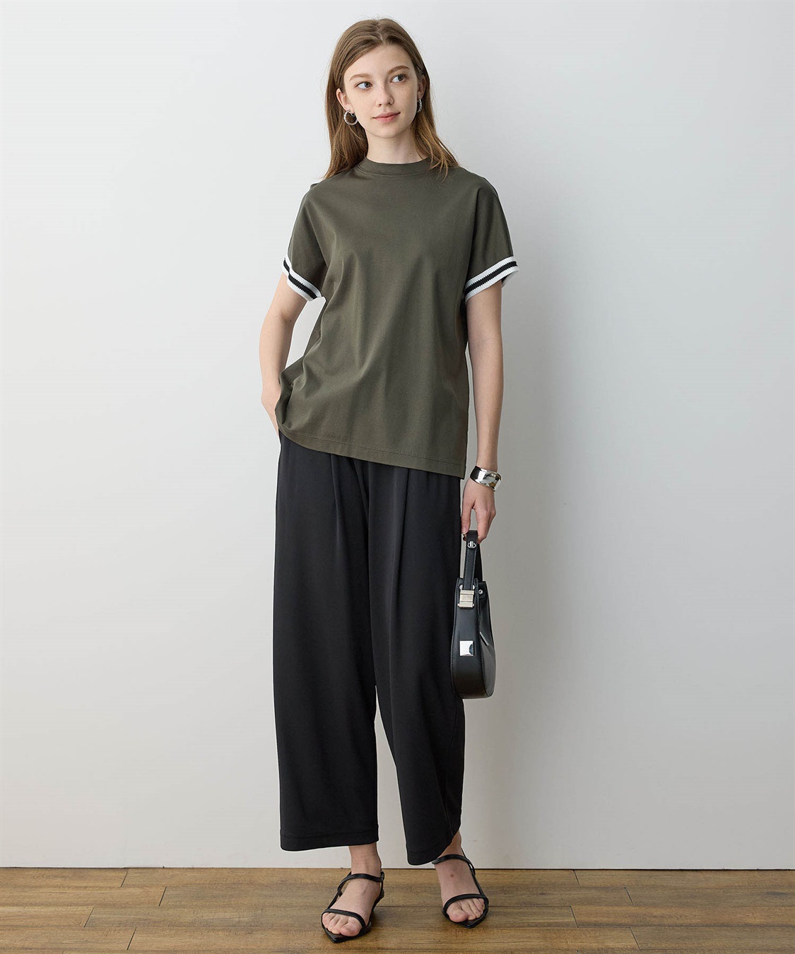 LE SOUK HOLIDAY ラインモックネックTシャツ【接触冷感】_sub_18