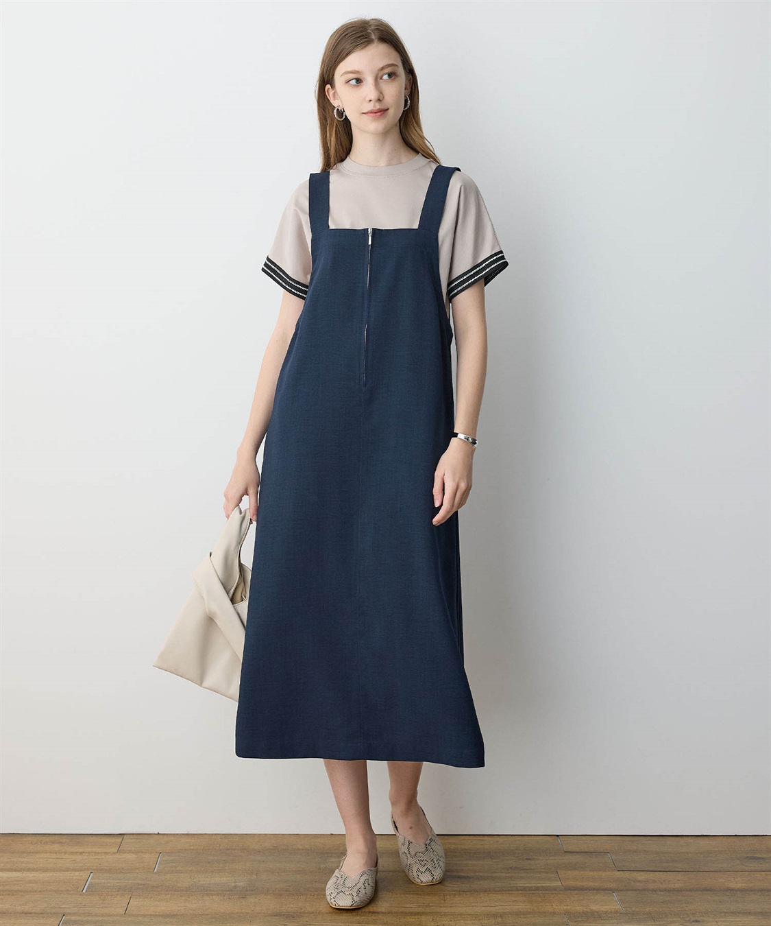 LE SOUK HOLIDAY ラインモックネックTシャツ【接触冷感】_sub_20