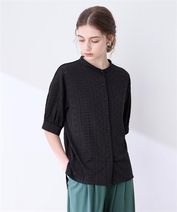 LE SOUK HOLIDAY カットワークレースバンドカラーブラウス_subthumb_5