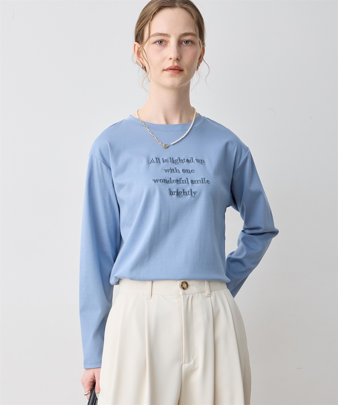 LE SOUK HOLIDAY 刺しゅうロングＴシャツ【接触冷感】_sub_5