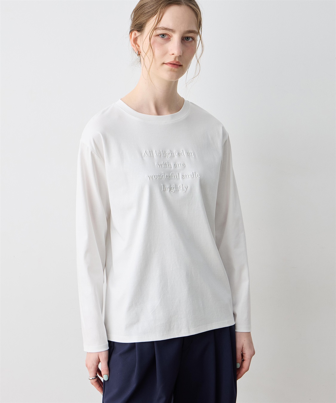LE SOUK HOLIDAY 刺しゅうロングＴシャツ【接触冷感】_sub_8
