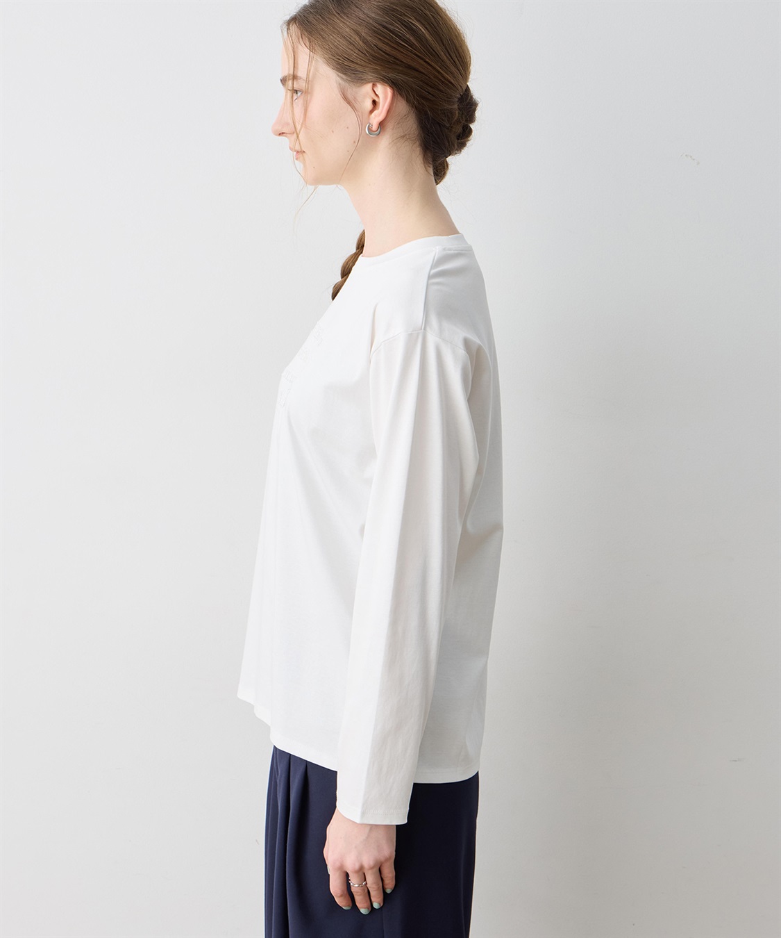 LE SOUK HOLIDAY 刺しゅうロングＴシャツ【接触冷感】_sub_9