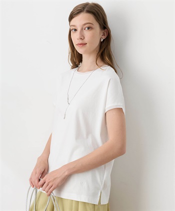 LE SOUK HOLIDAY チュールネックスムースTシャツ【接触冷感・吸水速乾】_subthumb_1