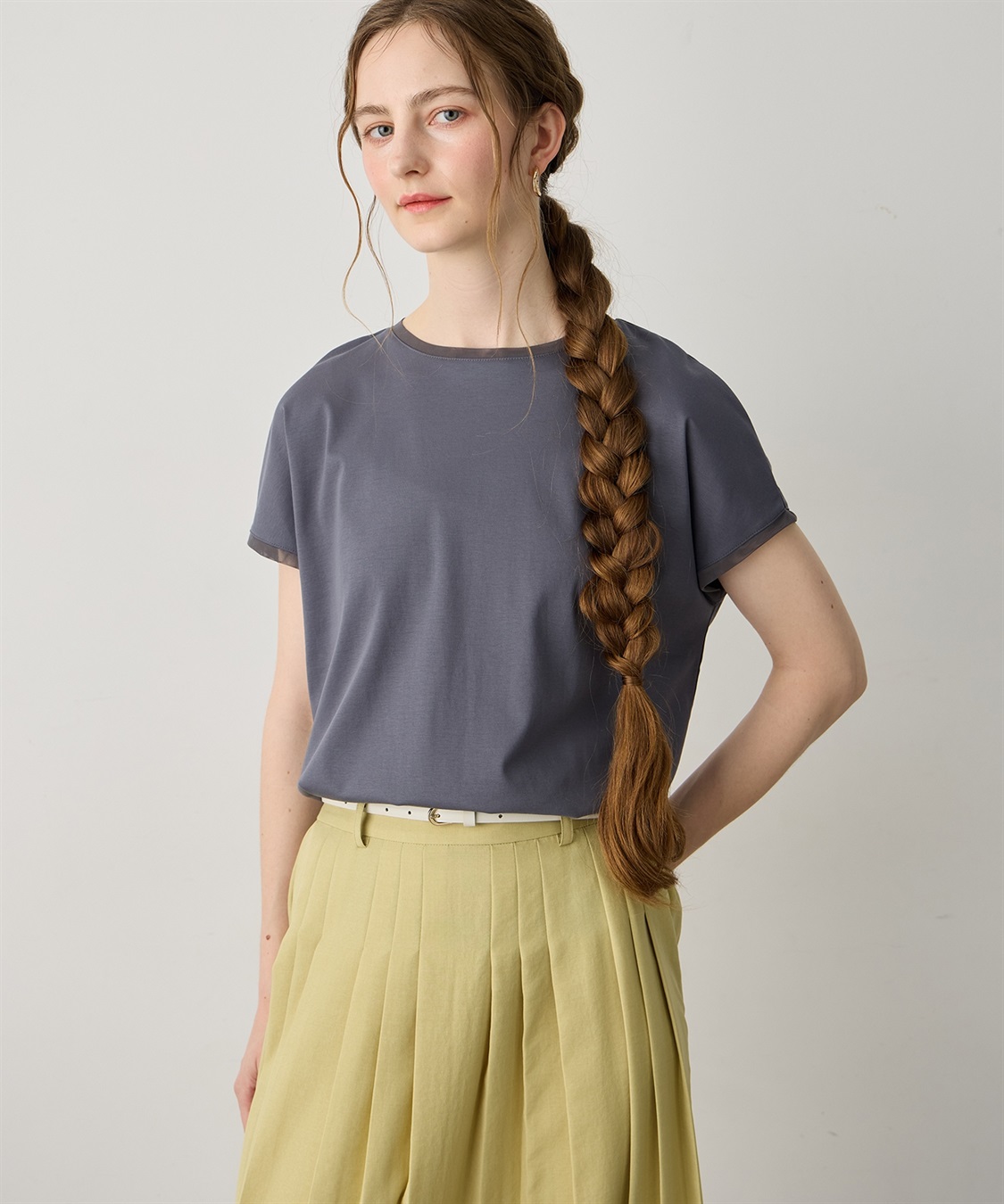 LE SOUK HOLIDAY チュールネックスムースTシャツ【接触冷感・吸水速乾】_sub_8