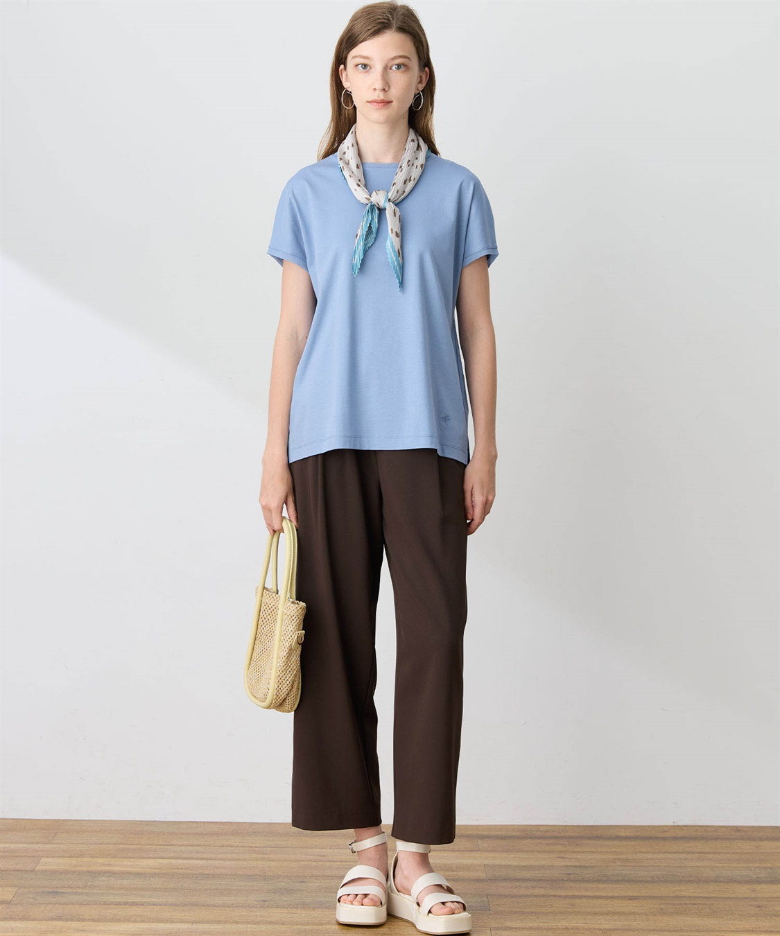 LE SOUK HOLIDAY チュールネックスムースTシャツ【接触冷感・吸水速乾】_sub_18