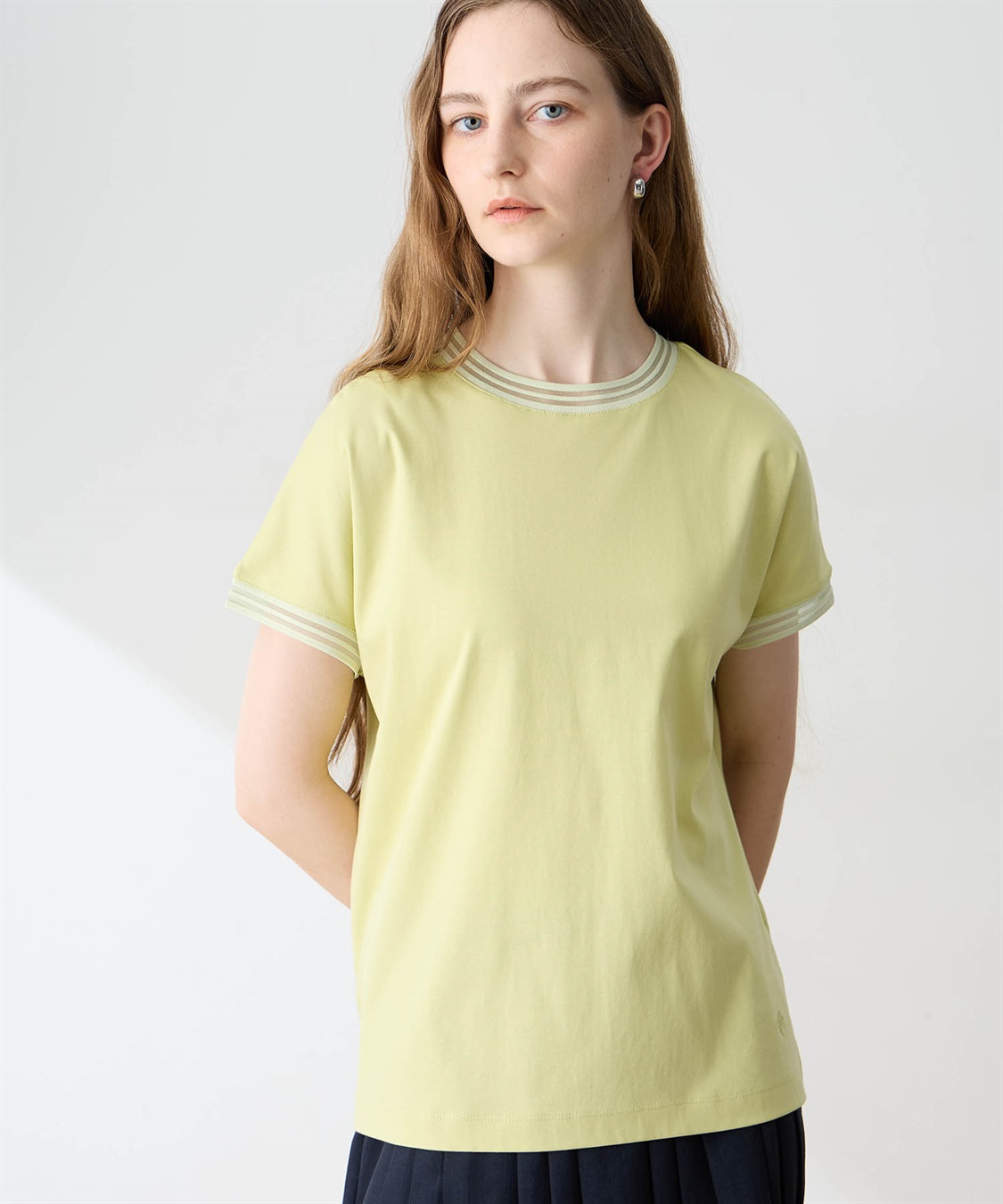 LE SOUK HOLIDAY メッシュテープスムースTシャツ【接触冷感・吸水速乾】_sub_1