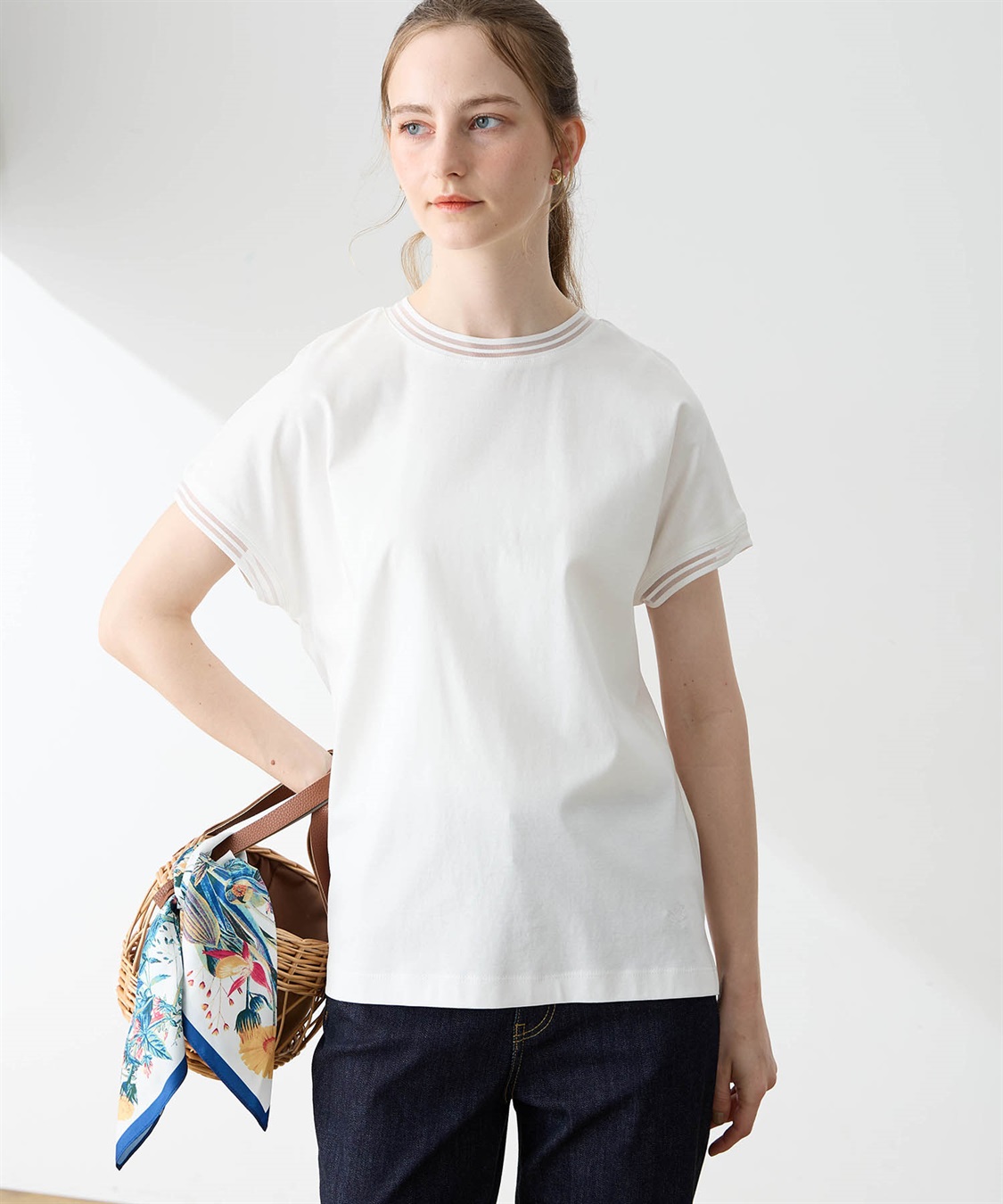 LE SOUK HOLIDAY メッシュテープスムースTシャツ【接触冷感・吸水速乾】_sub_5