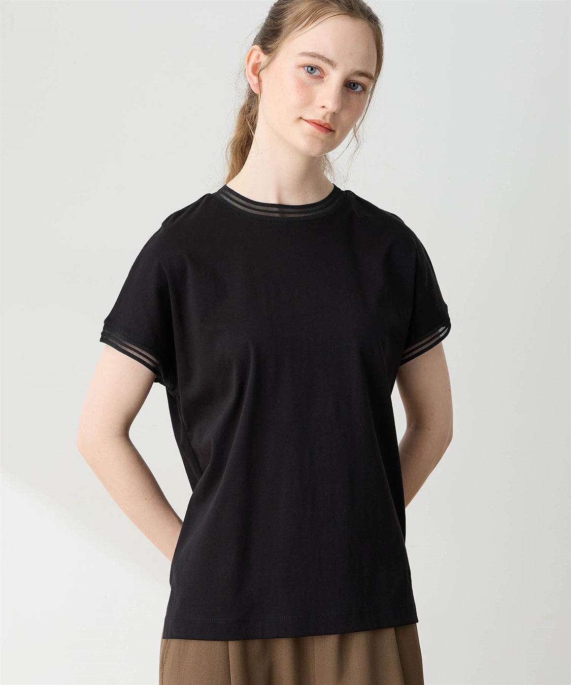 LE SOUK HOLIDAY メッシュテープスムースTシャツ【接触冷感・吸水速乾】_sub_6