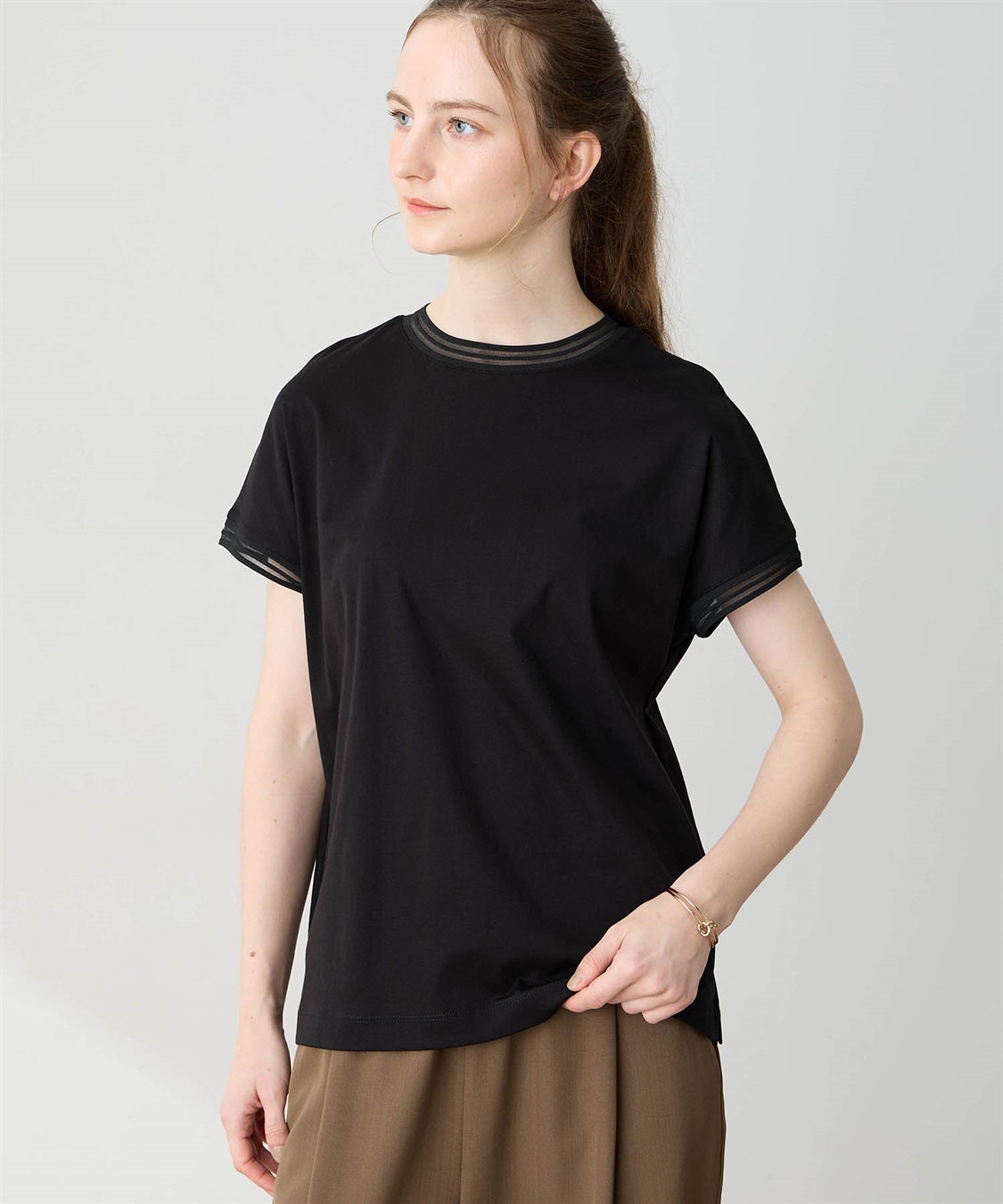 LE SOUK HOLIDAY メッシュテープスムースTシャツ【接触冷感・吸水速乾】_sub_7