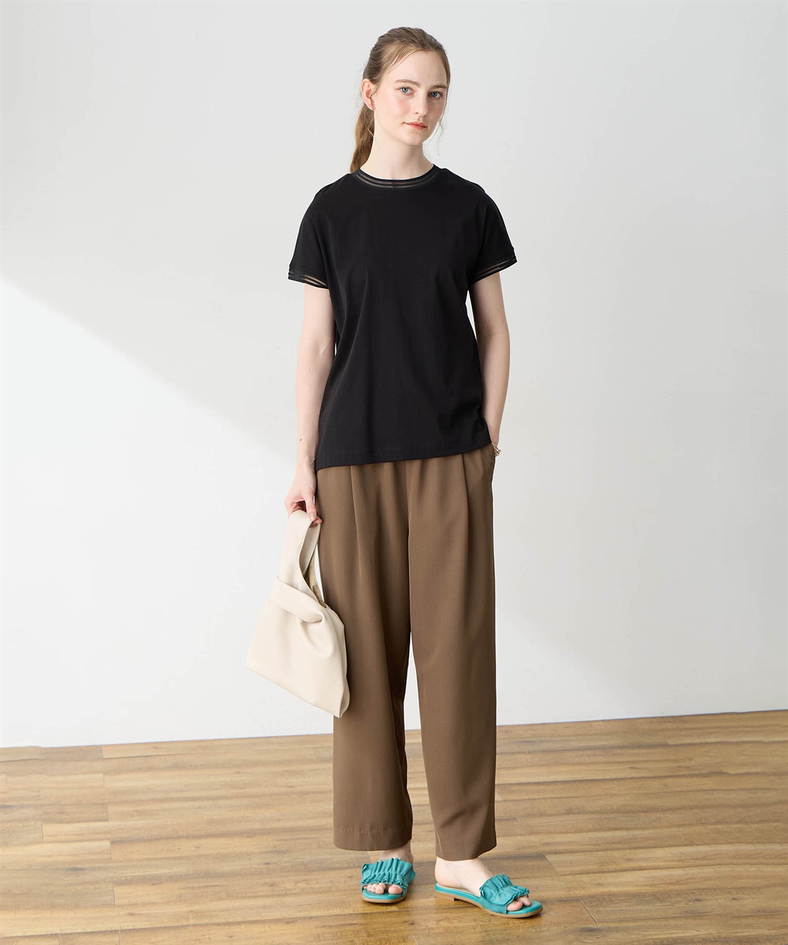 LE SOUK HOLIDAY メッシュテープスムースTシャツ【接触冷感・吸水速乾】_sub_9