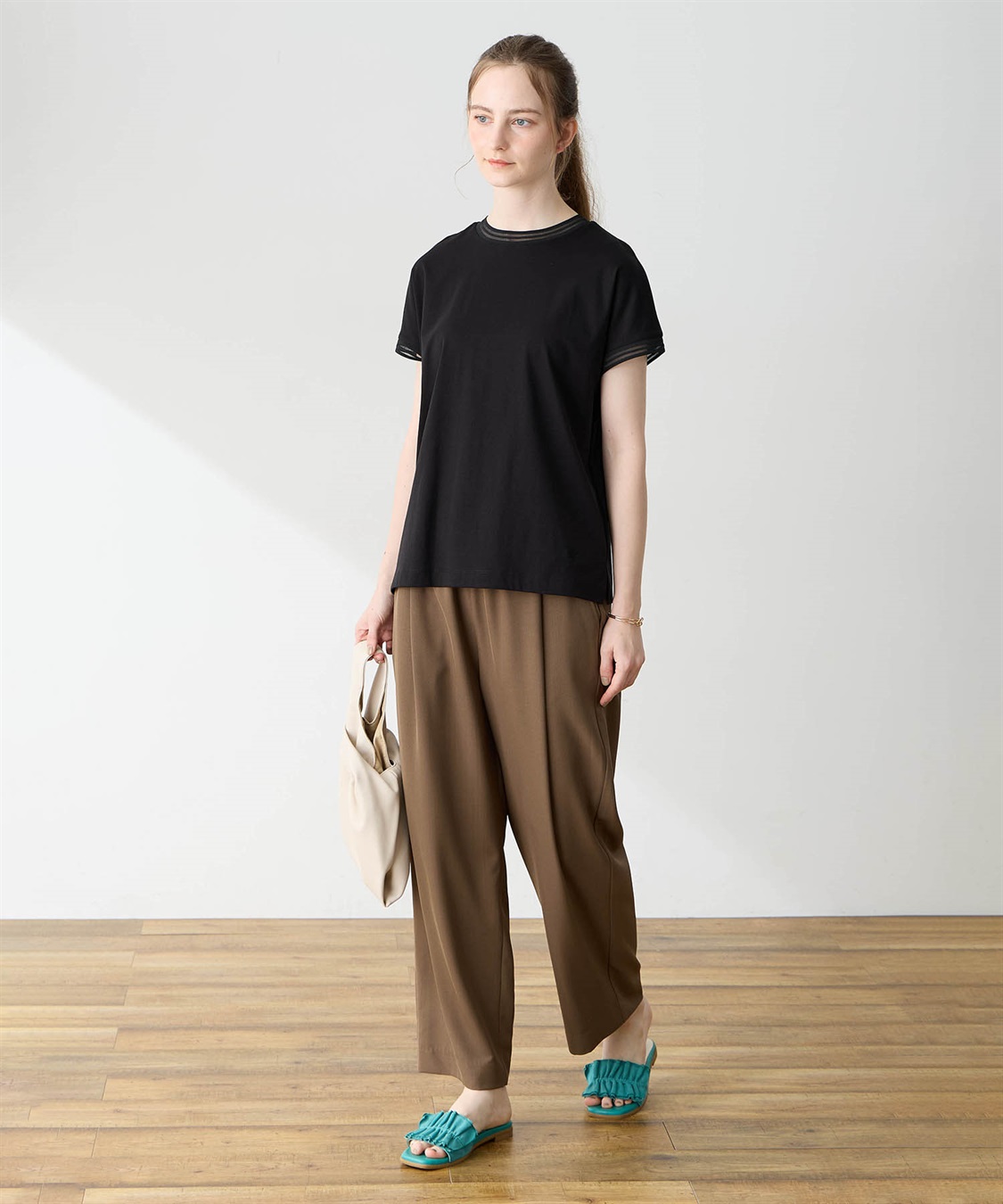 LE SOUK HOLIDAY メッシュテープスムースTシャツ【接触冷感・吸水速乾】_sub_10