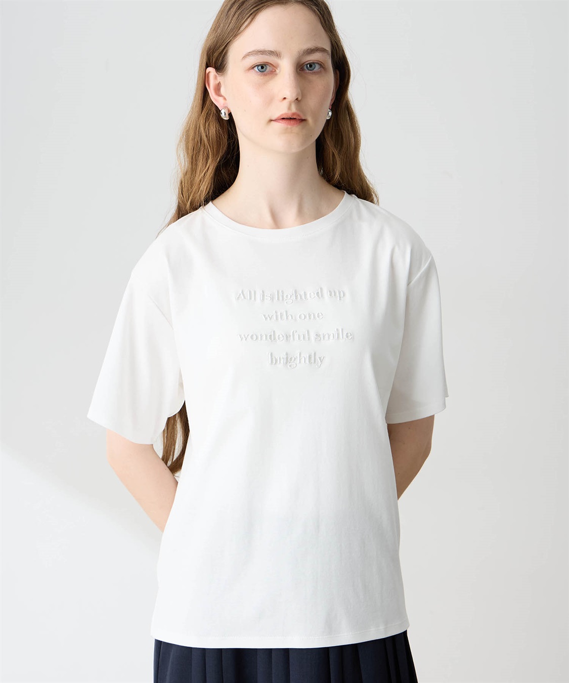 LE SOUK HOLIDAY クルーネック刺しゅうロゴTシャツ【接触冷感・吸水速乾】_sub_1
