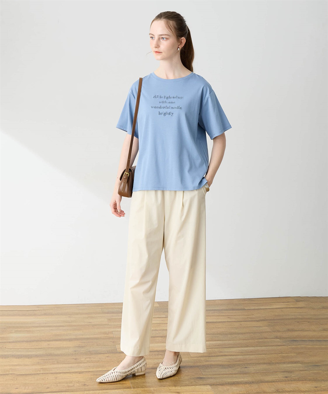 LE SOUK HOLIDAY クルーネック刺しゅうロゴTシャツ【接触冷感・吸水速乾】_sub_7