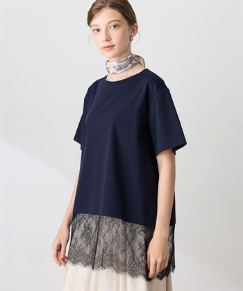 LE SOUK HOLIDAY 裾レースドッキングTシャツ【接触冷感】_subthumb_4