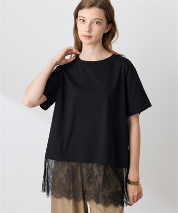 LE SOUK HOLIDAY 裾レースドッキングTシャツ【接触冷感】_subthumb_5