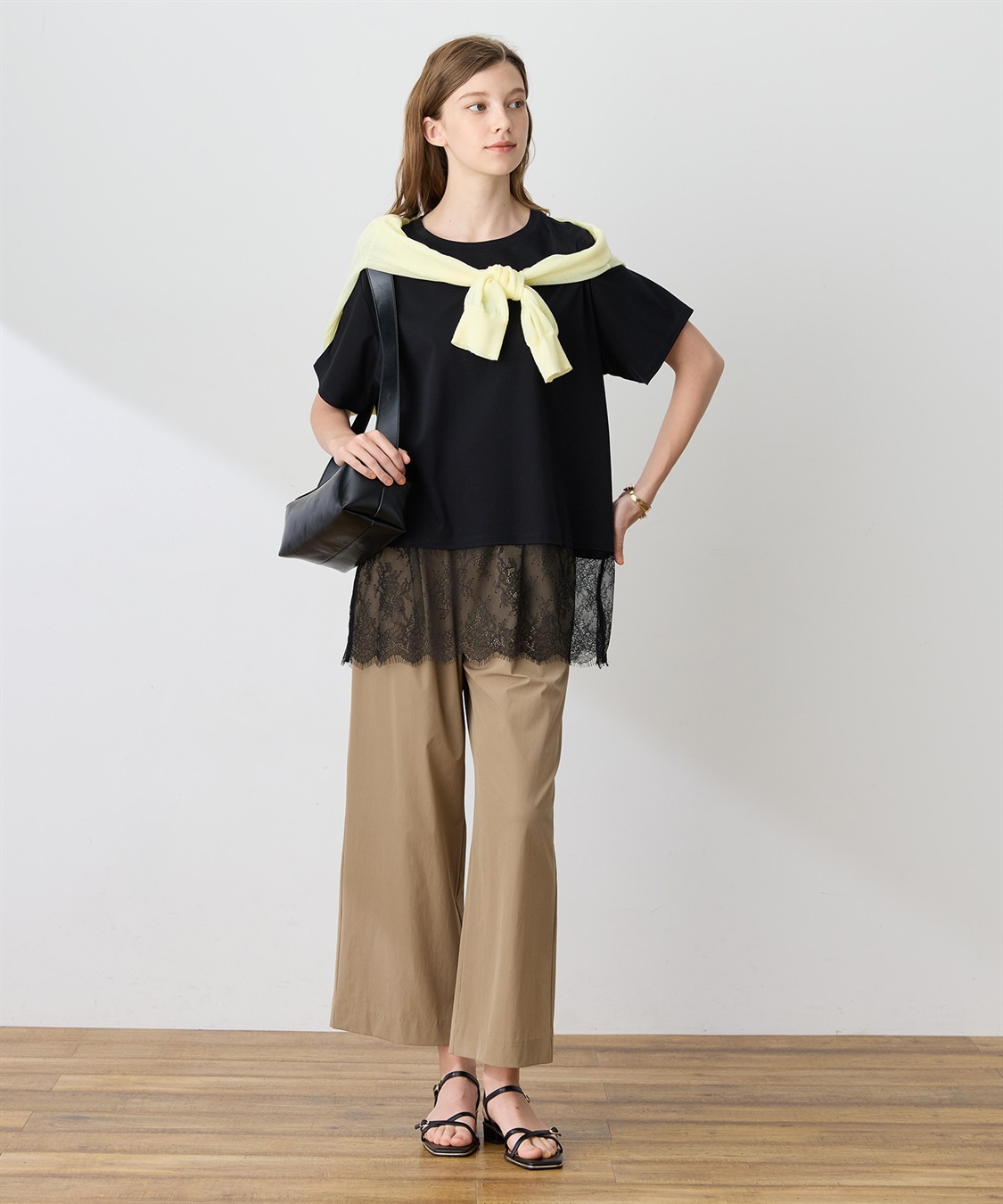 LE SOUK HOLIDAY 裾レースドッキングTシャツ【接触冷感】_sub_7
