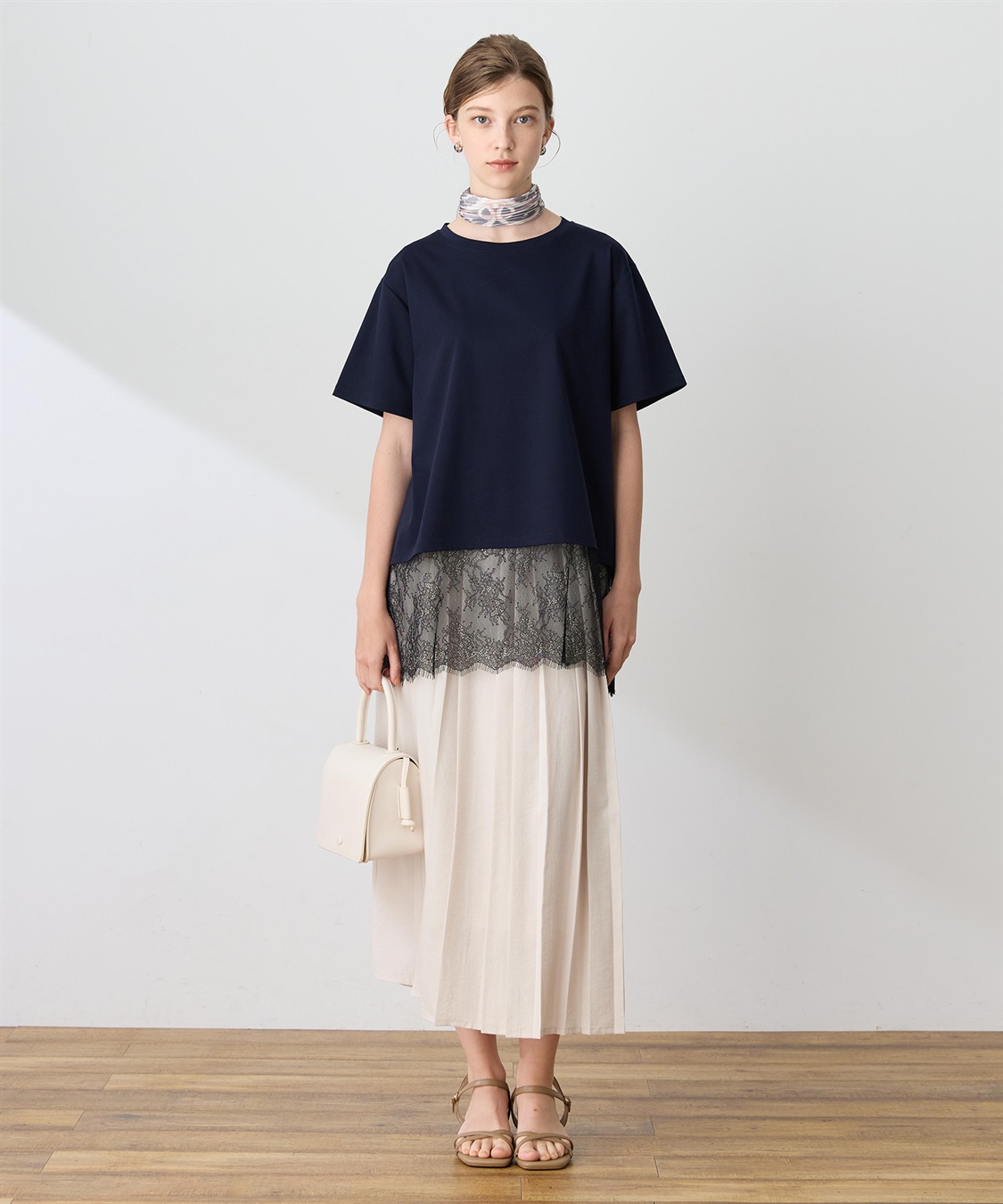 LE SOUK HOLIDAY 裾レースドッキングTシャツ【接触冷感】_sub_8