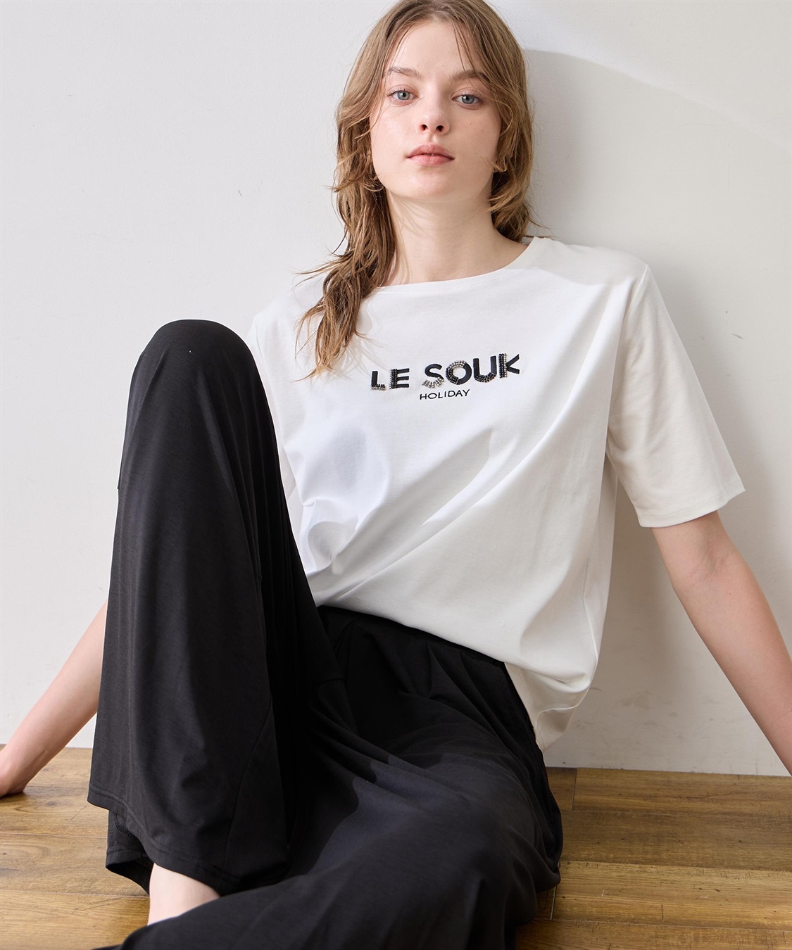 LE SOUK HOLIDAY ビーズ刺しゅうTシャツ【接触冷感・吸水速乾】_sub_7