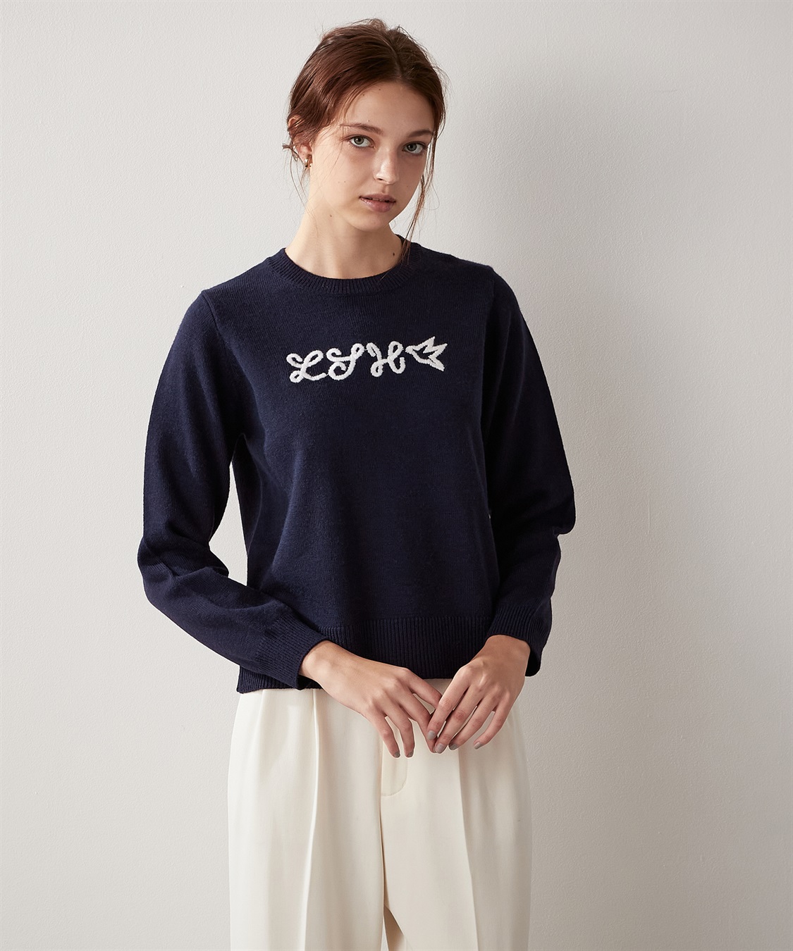 LE SOUK HOLIDAY ロープ刺繍 ニットプルオーバー_sub_12