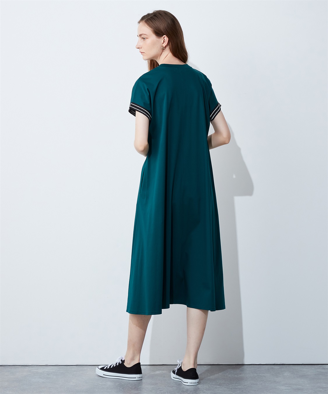 LE SOUK HOLIDAY テープ使いモックネックワンピース_sub_3